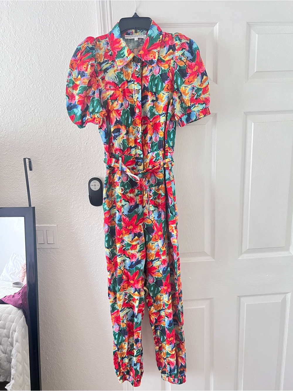 Elliatt Multicolor Floral Button-Front Top